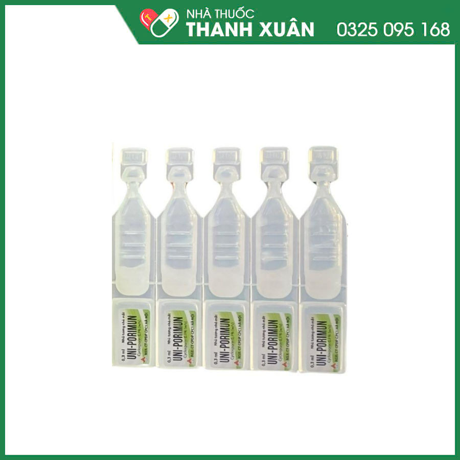 Uni-Porimun thuốc điều trị viêm giác mạc nghiêm trọng ở người lớn mắc bệnh khô mắt